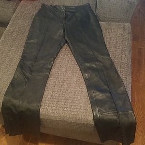 Vintage Leather bootcut pants